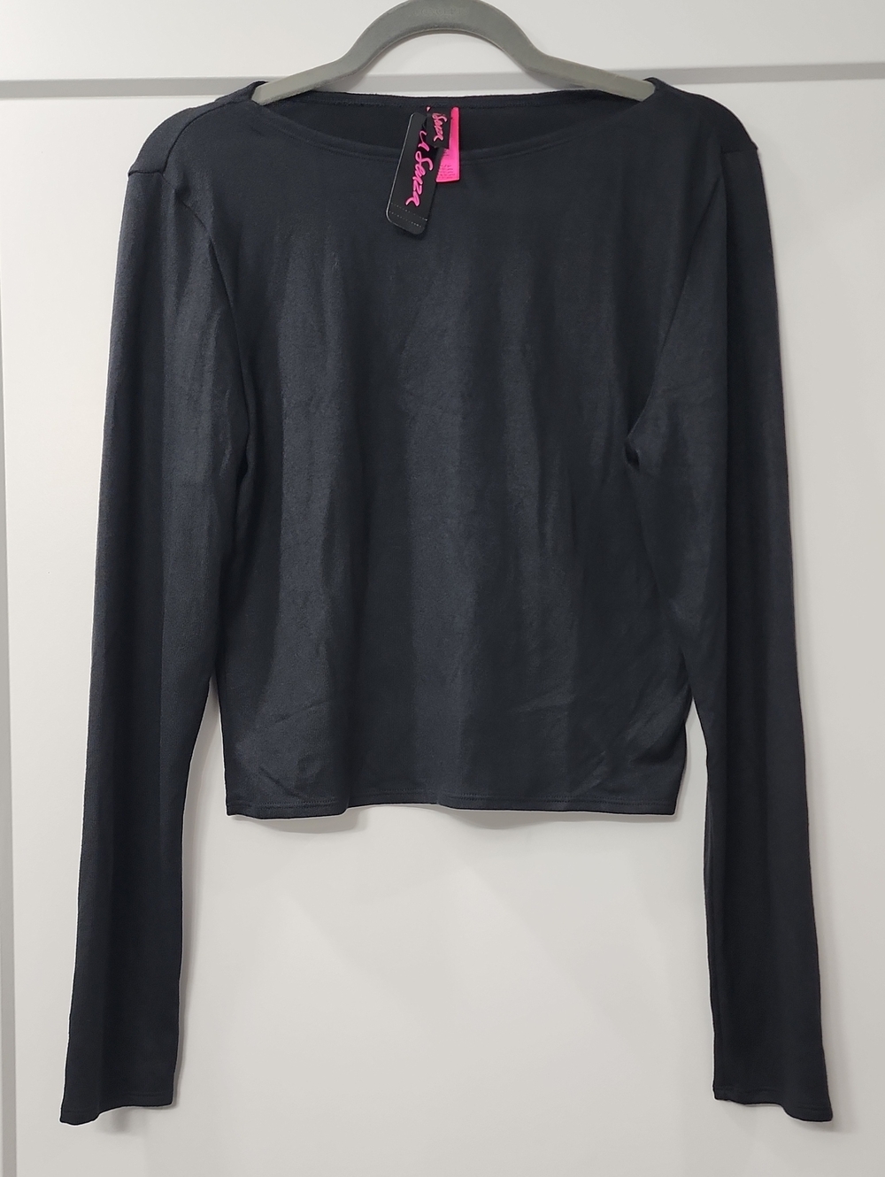 La SENZA Black Long-Sleeve Crop Top
